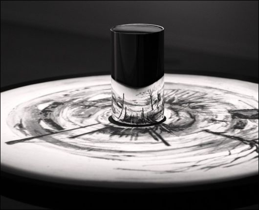 Anamorphic Artworks Only Seen With A Mirror Cylinder