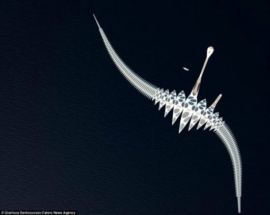 Amazing Spine Shaped Luxurious Floating Hotel Concept
