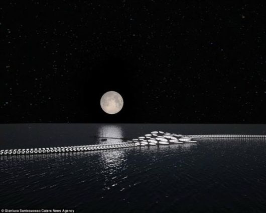 Amazing Spine Shaped Luxurious Floating Hotel Concept