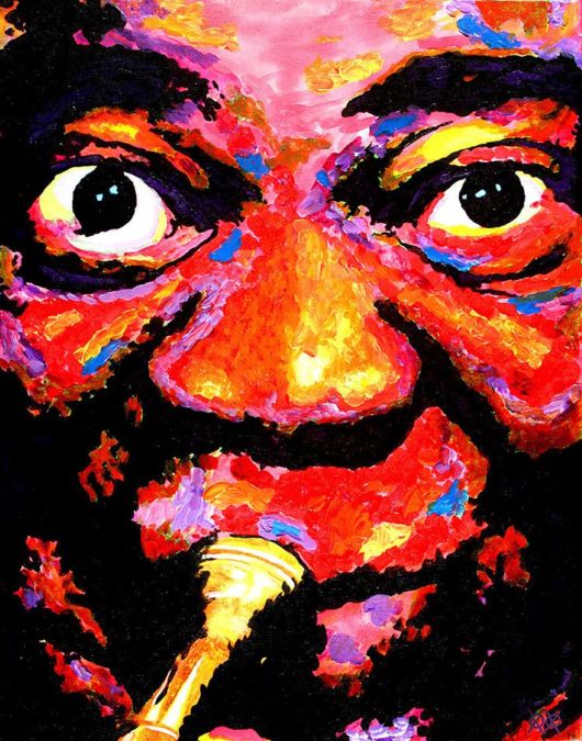 Blind Painter Uses Touch And Texture