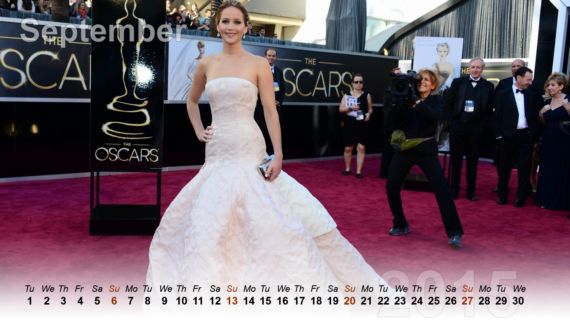 Beautiful Jennifer Lawrence Calendar 2015