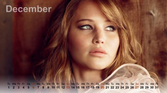 Beautiful Jennifer Lawrence Calendar 2015